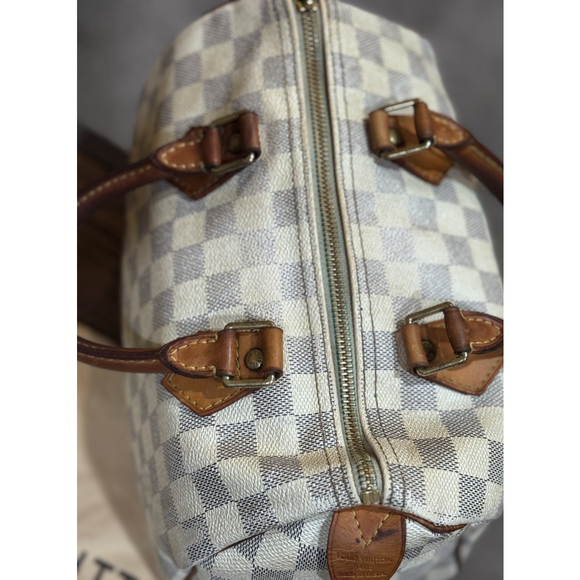 Louis Vuitton Speedy 25 Damier Azur Satchel, Lock, Dust Bag - Picture 5 of 16